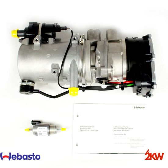 Chauffage à eau Webasto Thermo Pro 90 Diesel 24V / 9,1kW avec kit d'installation et haute altitude