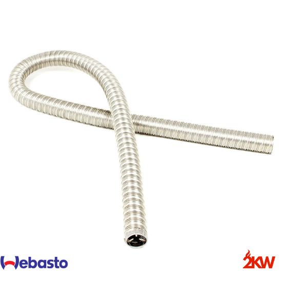 Tuyau flexible ø 24mm en acier inoxydable avec capuchon