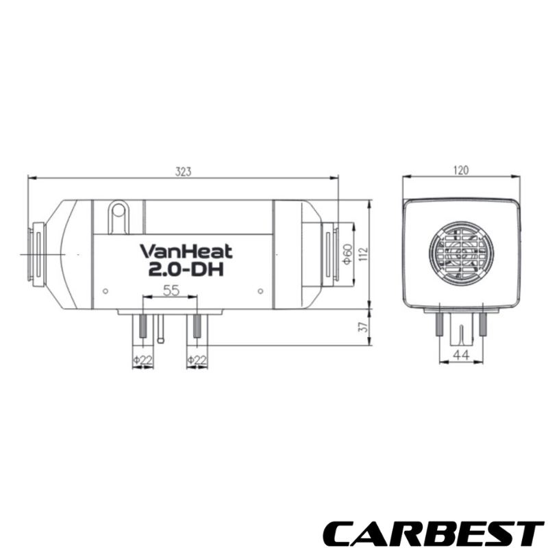 Chauffage diesel CARBEST VanHeat 4.0-DH – Puissance et confort thermique pour fourgons et bateaux