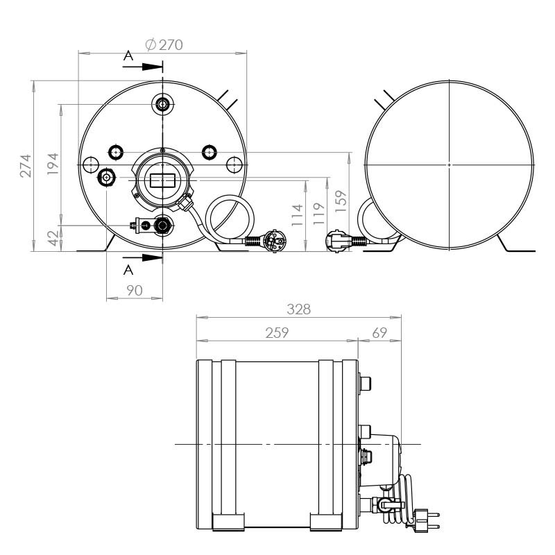 Chauffe-eau duoBOIL 9L - 12V / 24V / 230V