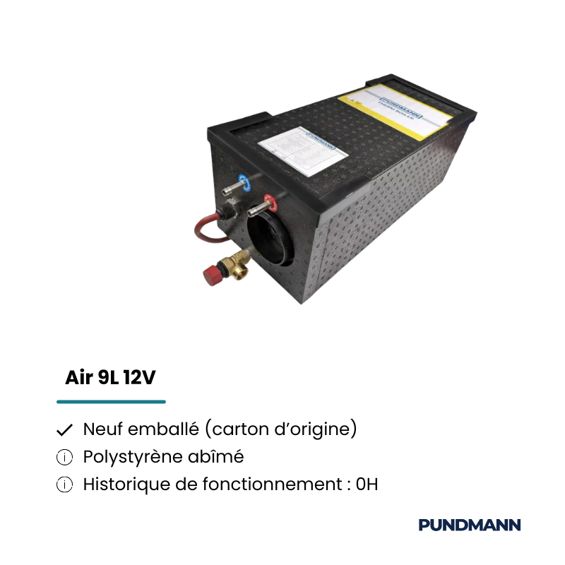 Chauffe-eau Pundmann Air 9 L 12V - Déstockage - Polystyrène abîmé