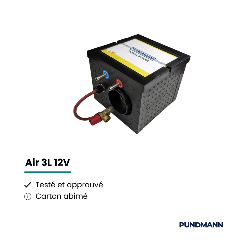 Chauffe-eau Pundmann Air 3L 12V - Déstockage - Carton abîmé