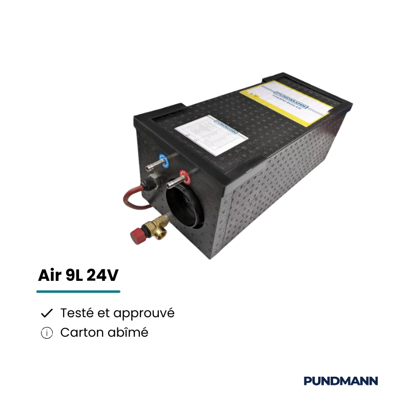 Chauffe-eau Pundmann Air 9L 24V reconditionné – Boiler compact – Carton abîmé