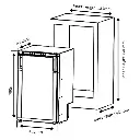 Réfrigérateur à compression encastrable Pundmann 85L  pour camping-cars et vans
