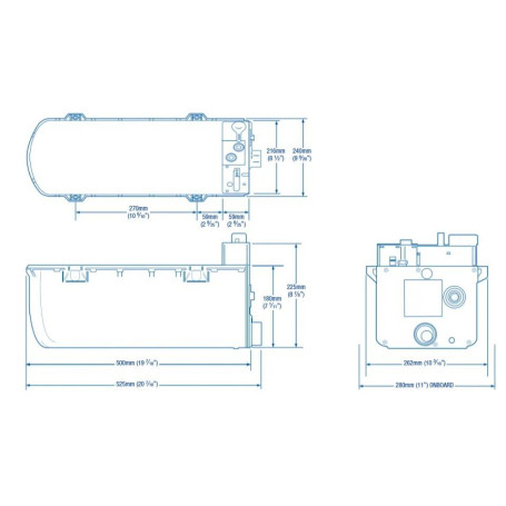 Kit complet chauffe-eau gaz et électrique Whale Expanse 8 L + panneau de commande