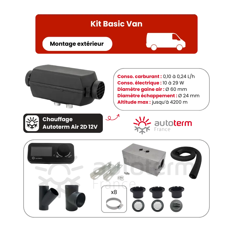 [EN-TAR-HESS12] Kit Basic Van - Montage extérieur  (12 V)