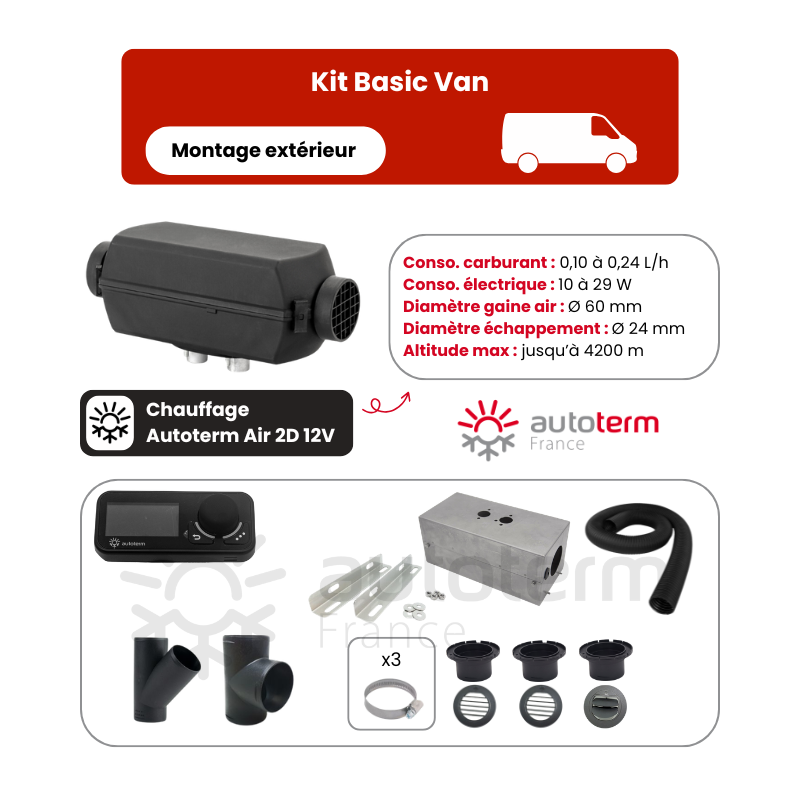 [EN-TAR-HESS12] Kit Basic Van - Montage extérieur  (12 V)