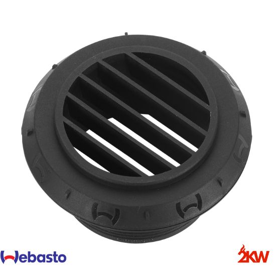 [9012297A] Grille d'aération d'origine ø 60mm 90°  (Noir)