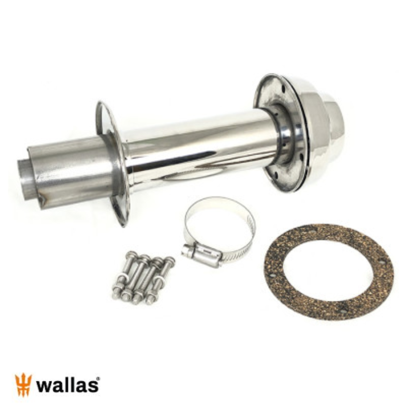 Passe-coque d'échappement pour utilisation maritime Wallas