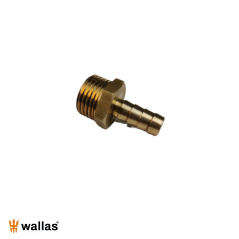 Raccord à barbes pour tuyau 10 mm, 1/2'