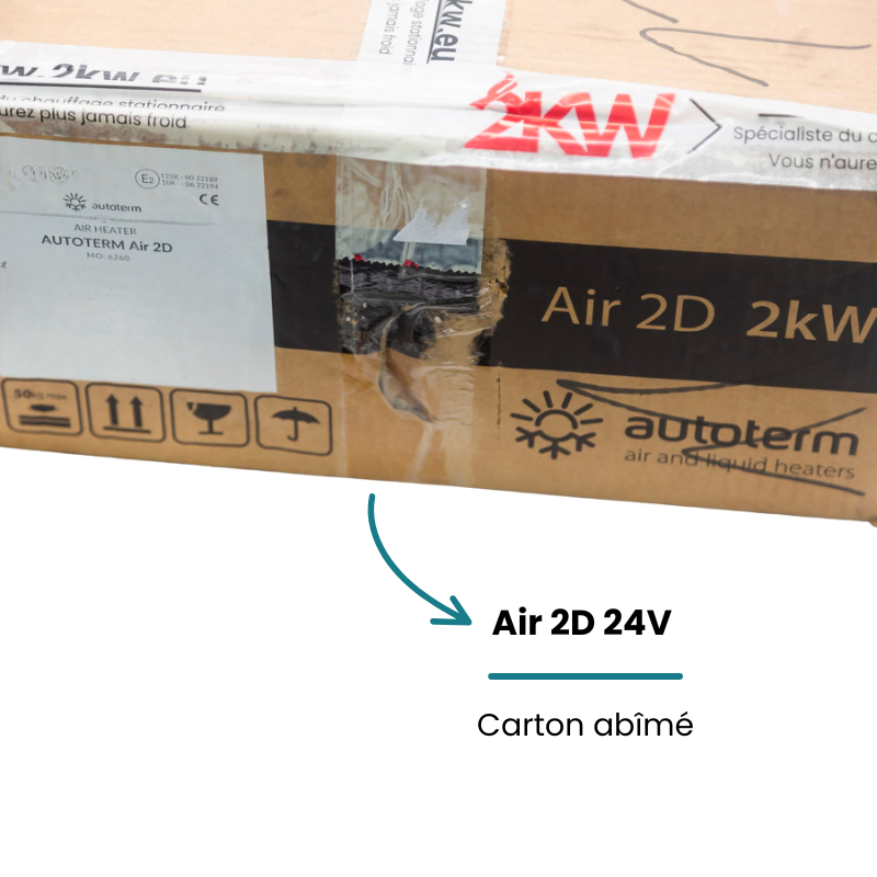 Chauffage gasoil camping-car – Autoterm Air 2D 24V – Déstockage (1h test, carton abîmé)
