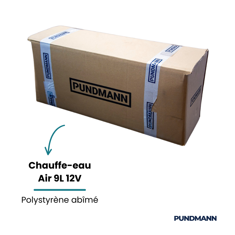 [PT/C/00123] Chauffe-eau Pundmann Air 9 L 12V - Déstockage - Polystyrène abîmé