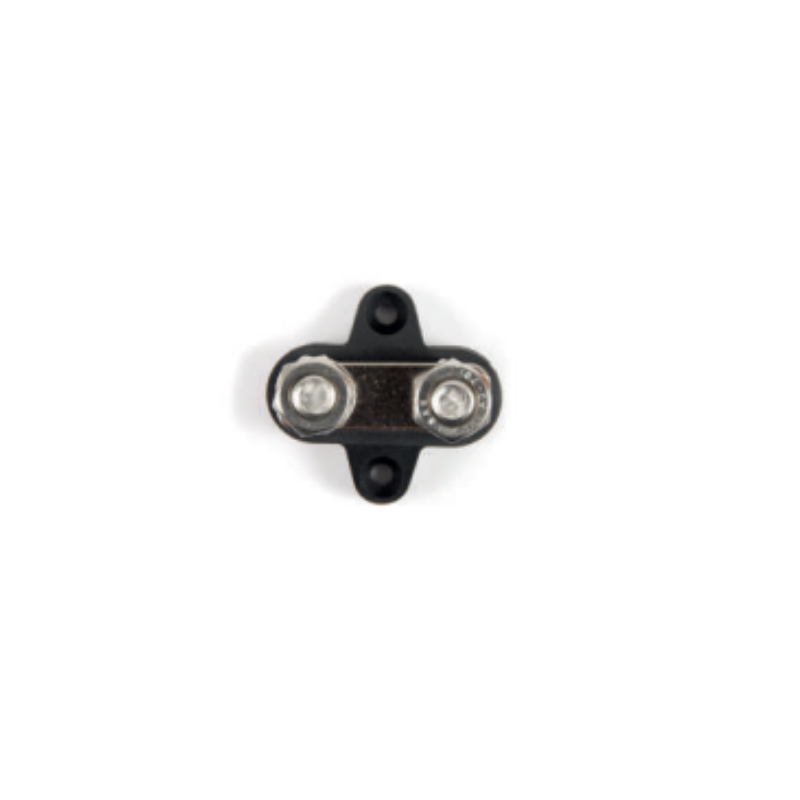 [T-DUO-N] Bornier Double | M8 | Noir - 46x43x33mm