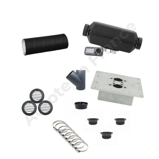 Kit Peugeot Boxer, Fiat Ducato, Citroën jumper, Opel movano L3H3 - L4H3 - montage intérieur - 12V - chauffage au choix