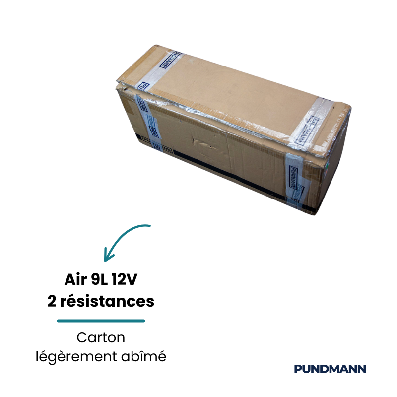 [PTP/T/0092] Chauffe-eau Pundmann 9L 12V reconditionné - Double résistance - Ancien modèle polystyrène gris