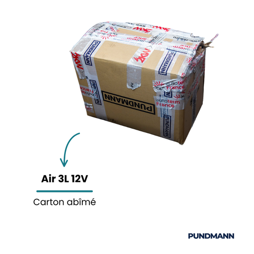 [PT/N/00043] Chauffe-eau Pundmann Air 3L 12V - Déstockage - Carton abîmé